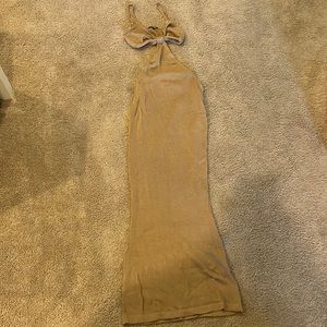 Brand new brown fashion nova maxi dress size XS